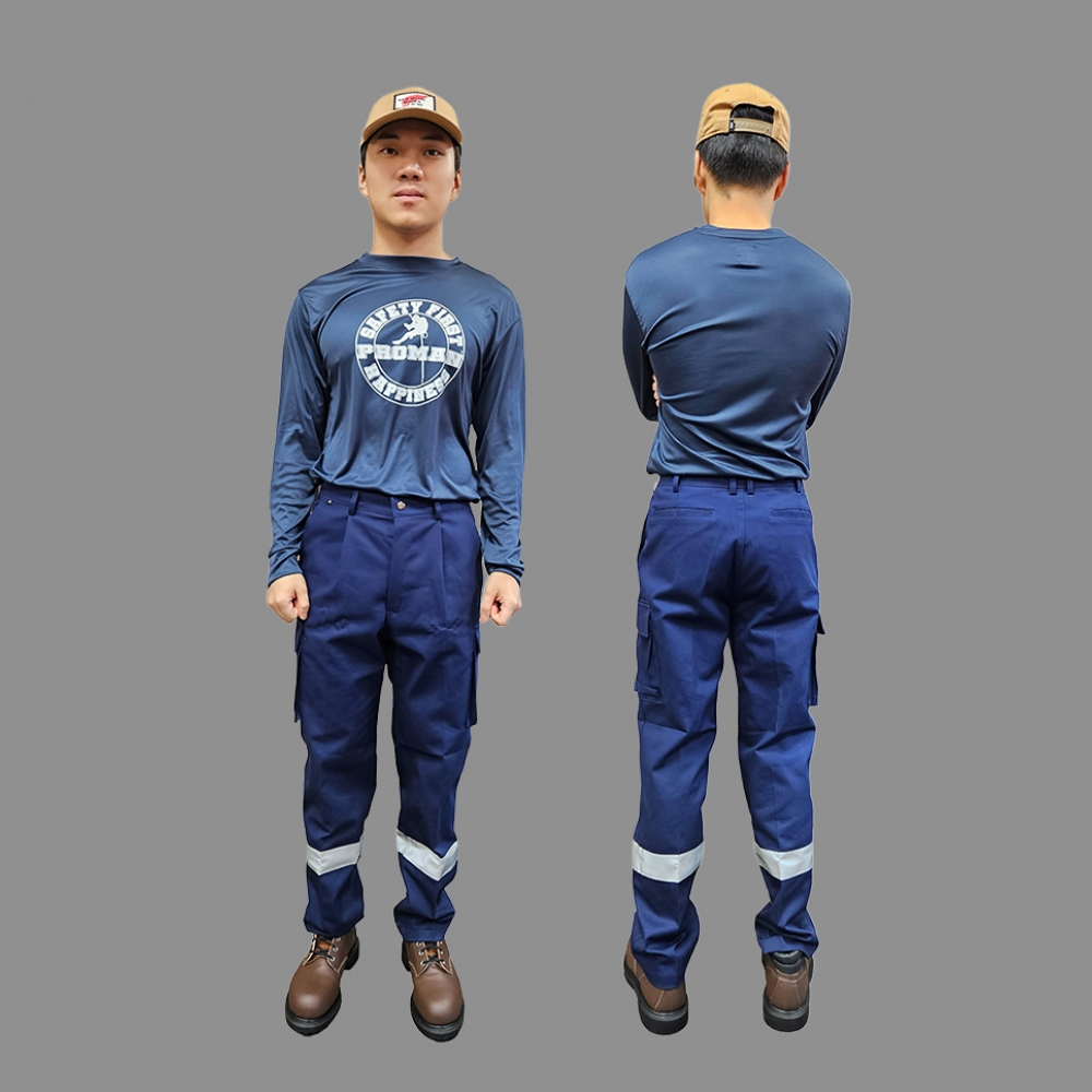 프로맨 작업복 PM-100FN,투피스 안전작업복 자켓,바지 산업용 다목적용 봄.가을 겨울용 곤색