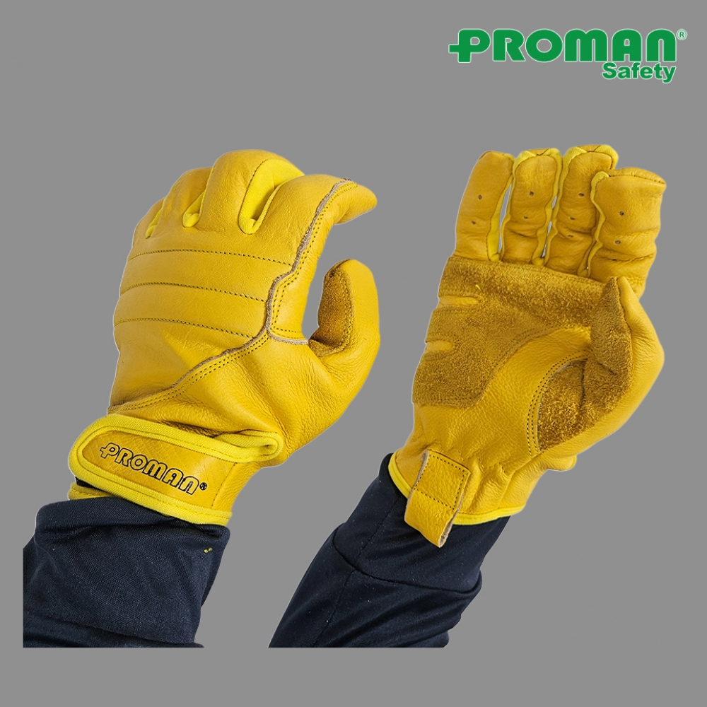 프로맨 메카닉 가죽 장갑 PM-7009,소가죽 안전용 산업용 작업용 등산 캠핑 바이크