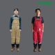 프로맨 통풍 멜빵바지, 오버롤, 카키(BS-V700K), 빨강(BS-V700K)
